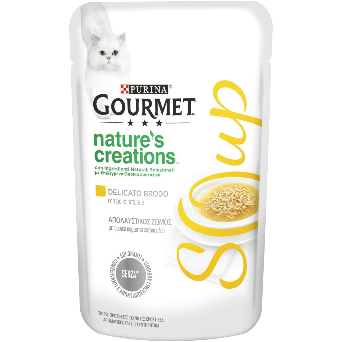 Alimento complementare Gourmet Soup Pollo 40 g per gatti adulti Alimento complementare Gourmet Soup Pollo 40 g per gatti adulti
